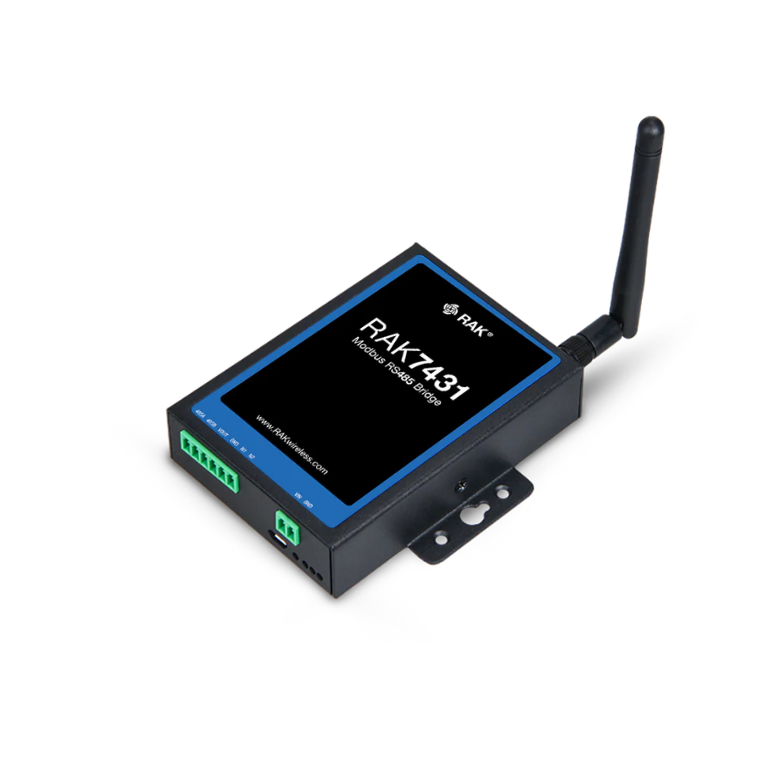 RAK7431 (Serial-to-LoRaWAN, RS485 Industrial, 16 dispositivos, Alimentação 8-48V DC, Proteção 18kV)
